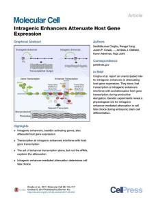 Molecular Cell-2017-  Intragenic Enhancers Attenuate Host Gene Expression