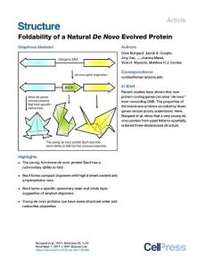 Structure_2017_Foldability-of-a-Natural-De-Novo-Evolved-Protein