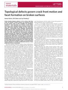 nmat5008-Topological defects govern crack front motion and facet formation on broken surfaces