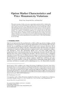 option market characteristics and price monotonicity violations