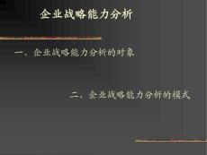 企業戰略能力分析