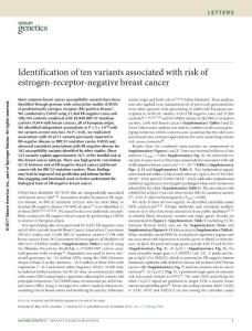 ng.3785-Identification of ten variants associated with risk of estrogen-receptor-negative breast cancer