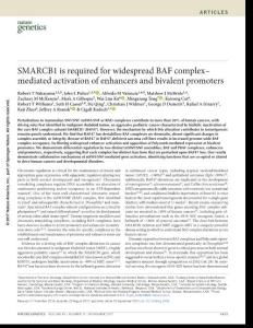 ng.3958-SMARCB1 is required for widespread BAF complex–mediated activation of enhancers and bivalent promoters