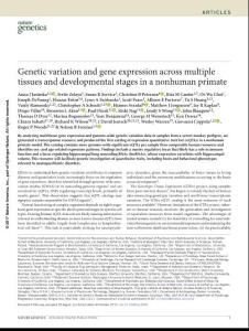 ng.3959-Genetic variation and gene expression across multiple tissues and developmental stages in a nonhuman primate