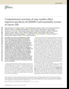 ng.3984-Computational correction of copy number effect improves specificity of CRISPR–Cas9 essentiality screens in cancer cells