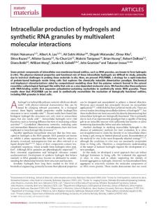 nmat5006-Intracellular production of hydrogels and synthetic RNA granules by multivalent molecular interactions