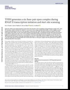 nsmb.3500-TFIIH generates a six-base-pair open complex during RNAP II transcription initiation and start-site scanning