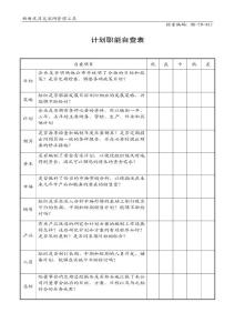 HR-TD-065計(jì)劃職能自查表