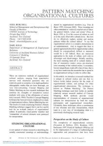 pattern matching organisational cultures
