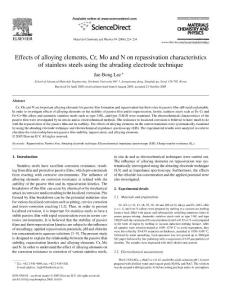 Effects-of-alloying-elements,-Cr,-Mo-and-N-on-repassivation-characteristics-of-stainless-steels-using-the-abrading-electrode-technique_2006_Materials-Chemistry-and-Physics