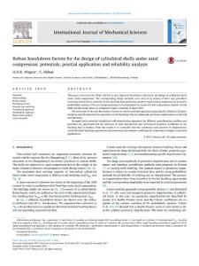 Robust-knockdown-factors-for-the-design-of-cylindrical-shells-under-axial-compression-potentials-practial-application-and-reliability-analysis_2018_In