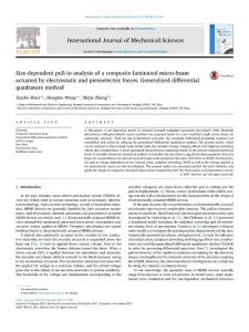 Size-dependent-pull-in-analysis-of-a-composite-laminated-micro-beam-actuated-by-electrostatic-and-piezoelectric-forces-Generalized-differential-quadra