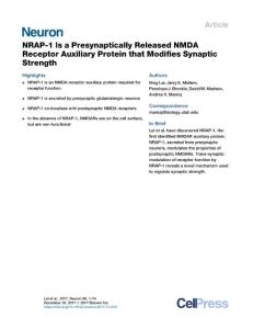 NRAP-1-Is-a-Presynaptically-Released-NMDA-Receptor-Auxiliary-Protei_2017_Neu