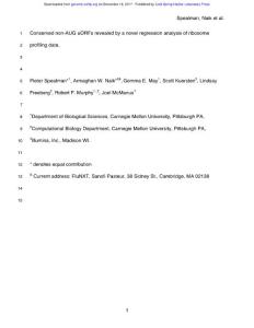Genome Res.-2017-Spealman-Conserved non-AUG uORFs revealed by a novel regression analysis of ribosome profiling data