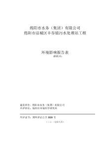 豐谷鎮(zhèn)污水處理廠環(huán)評(píng)報(bào)告表