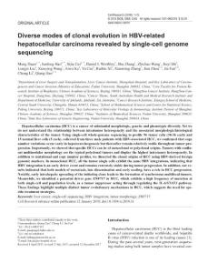 cr201811-Diverse modes of clonal evolution in HBV-related hepatocellular carcinoma revealed by single-cell genome sequencing