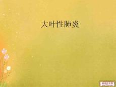 大叶性肺炎【PPT课件】
