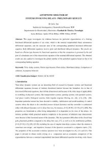 Asymptotic Behavior of Systems involving Delays_ Preliminary Results