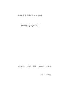 攀枝花市未來(lái)培訓(xùn)機(jī)構(gòu)項(xiàng)目可行性研究報(bào)告(1)