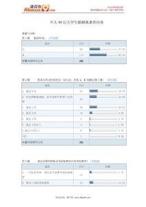 中大90后大学生婚姻观调查问卷报告