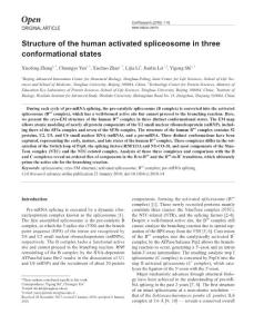 cr201814-Structure of the human activated spliceosome in three conformational states