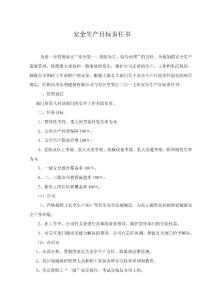 安全生产目标责任书（公司与办公室)