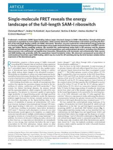 nchembio.2476-Single-molecule FRET reveals the energy landscape of the full-length SAM-I riboswitch