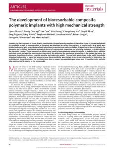 nmat5016-The development of bioresorbable composite polymeric implants with high mechanical strength