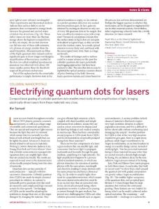 nmat5040-Colloidal nanocrystals- Electrifying quantum dots for lasers