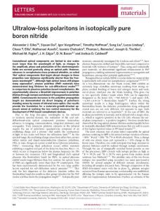 nmat5047-Ultralow-loss polaritons in isotopically pure boron nitride