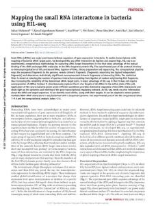 nprot.2017.115-Mapping the small RNA interactome in bacteria using RIL-seq