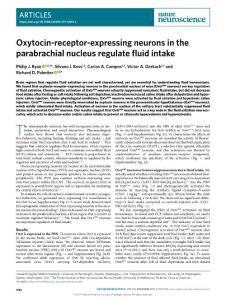 nn-2017-Oxytocin-receptor-expressing neurons in the parabrachial nucleus regulate fluid intake