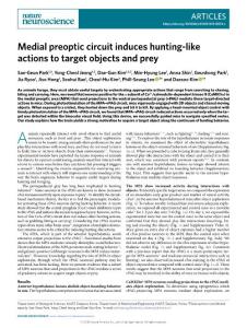 nn-2018-Medial preoptic circuit induces hunting-like actions to target objects and prey