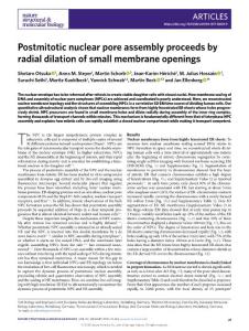 nsmb-2018-Postmitotic nuclear pore assembly proceeds by radial dilation of small membrane openings