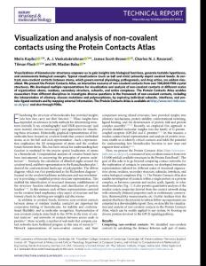 nsmb-2018-Visualization and analysis of non-covalent contacts using the Protein Contacts Atlas