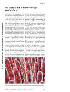 nbt0218-121-Gut bacteria link to immunotherapy sparks interest