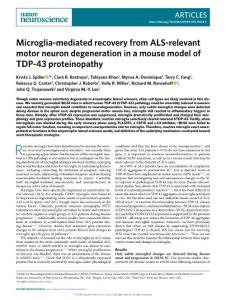 nn.2018-Microglia-mediated recovery from ALS-relevant motor neuron degeneration in a mouse model of TDP-43 proteinopathy
