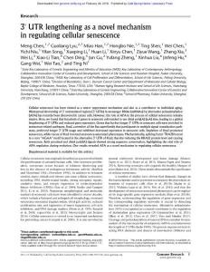 Genome Res.-2018-Chen-3′ UTR lengthening as a novel mechanism in regulating cellular senescence