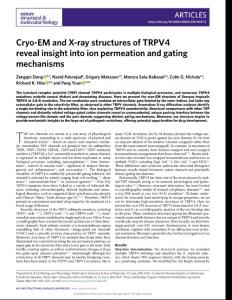 nsmb.2018-Cryo-EM and X-ray structures of TRPV4 reveal insight into ion permeation and gating mechanisms