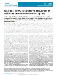 nchembio.2018-Functional TRIM24 degrader via conjugation of ineffectual bromodomain and VHL ligands