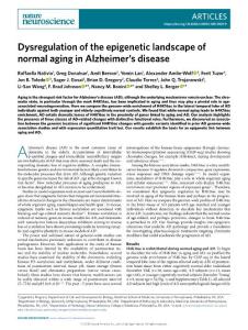 nn.2018-Dysregulation of the epigenetic landscape of normal aging in Alzheimer’s disease