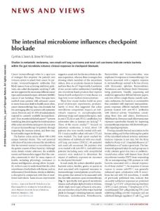 nm.4511-The intestinal microbiome influences checkpoint blockade