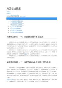 集团管控体系（百度下载）