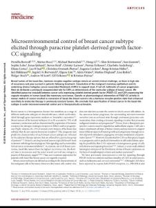 nm.4494-Microenvironmental control of breast cancer subtype elicited through paracrine platelet-derived growth factor-CC signaling