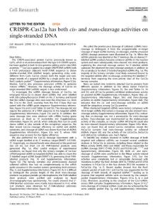 cr.2018-CRISPR-Cas12a has both cis- and trans-cleavage activities on single-stranded DNA