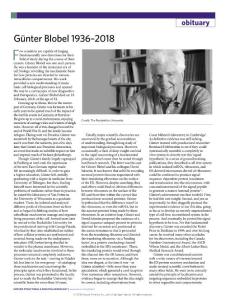 nsmb.2018-Günter Blobel 1936–2018