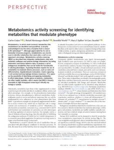 nbt.4101-Metabolomics activity screening for identifying metabolites that modulate phenotype