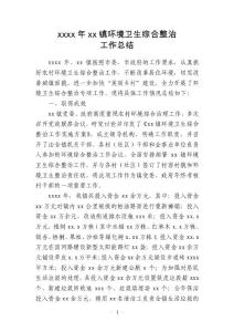 鄉鎮環境衛生綜合整治工作總結013