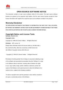 Open Source Software Notice