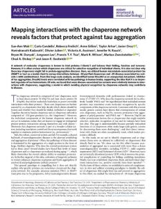 nsmb.2018-Mapping interactions with the chaperone network reveals factors that protect against tau aggregation